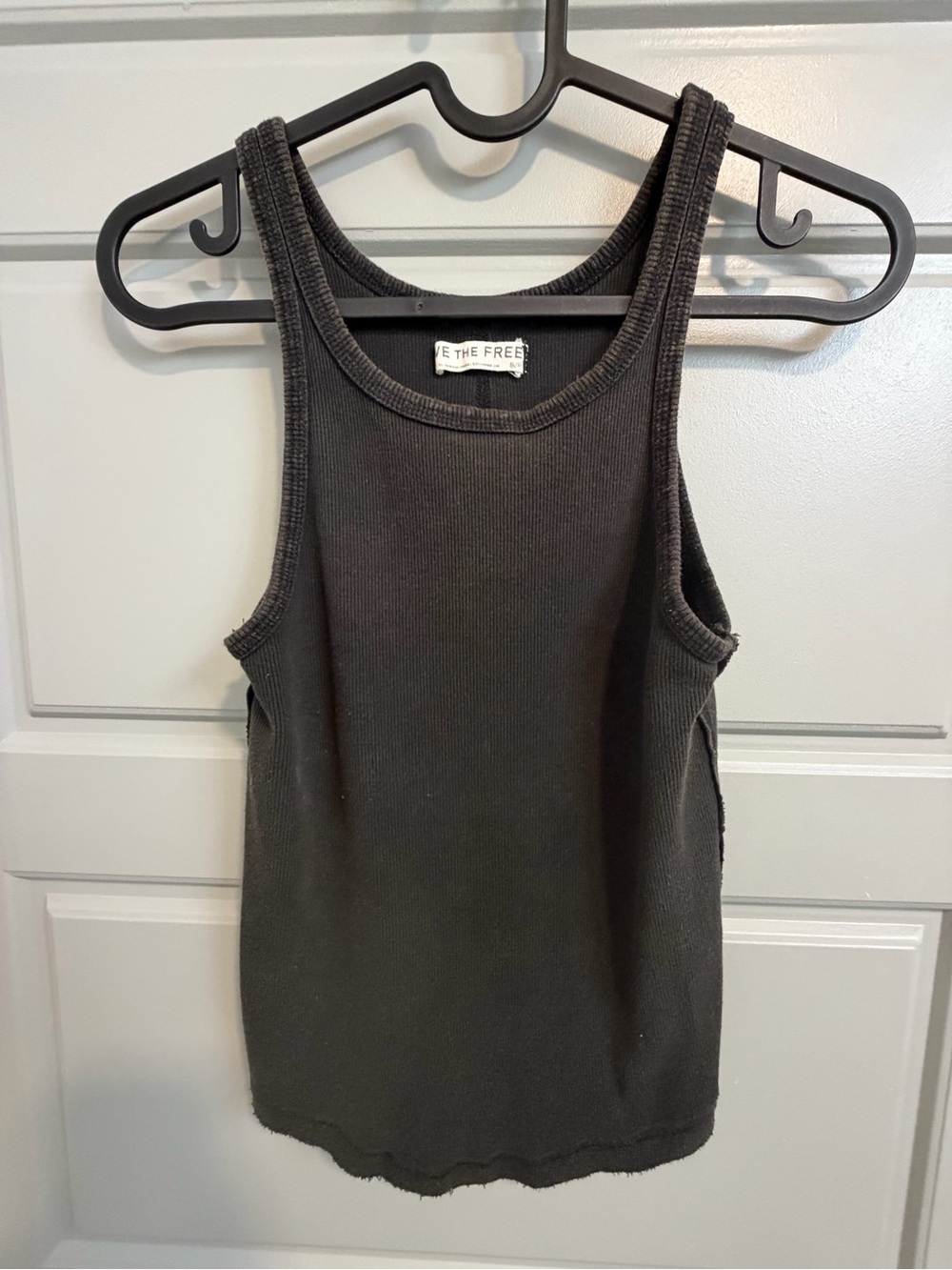 Free People We The Free Only One Ringer Tank Top Size Small Color Washed Black